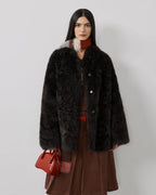 Sea of Love Accompaniment Casual Stand-Up Collar Tuscan Sheepskin