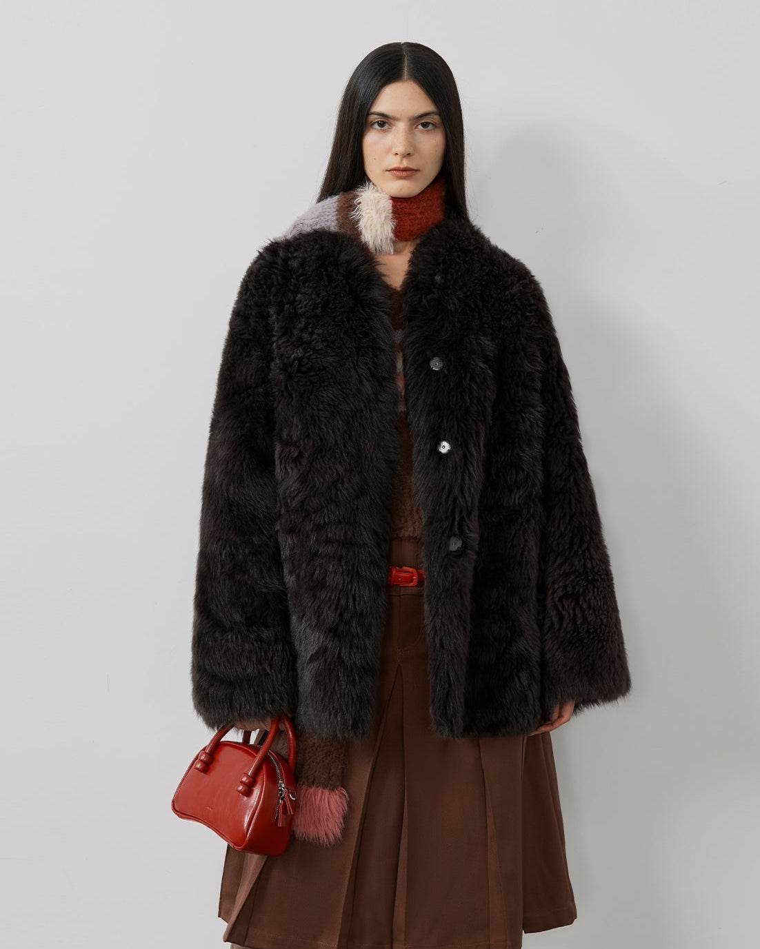 Sea of Love Accompaniment Casual Stand-Up Collar Tuscan Sheepskin