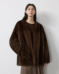 Swiss Snow Mink Velvet Fur Coat