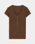 FireladyFur Slim Fit Tencel Wool Women's Henley Shirt