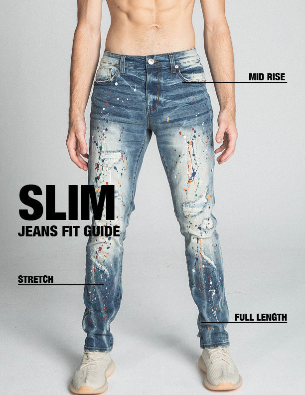 Splash Paint Vintage Slim Jeans