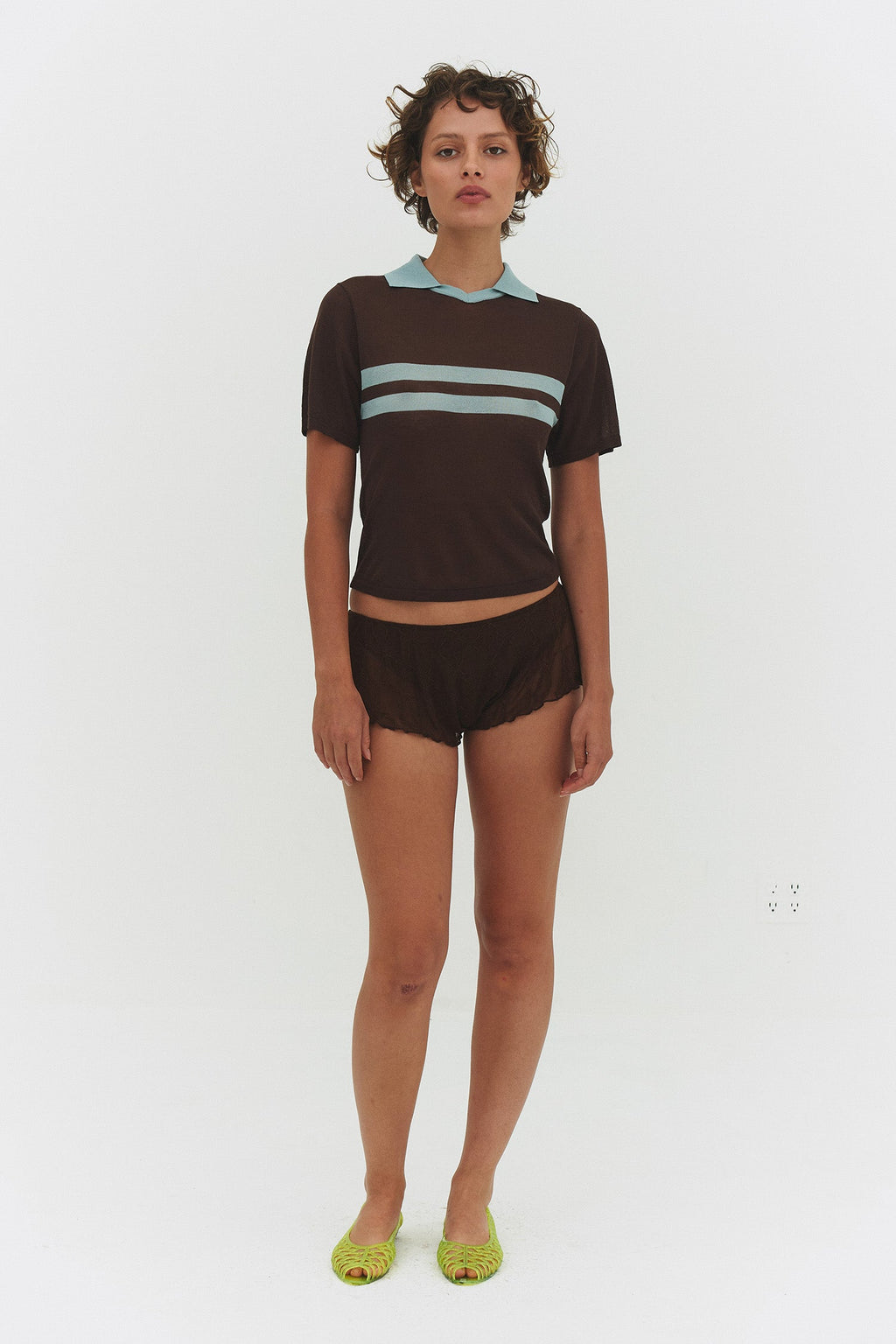 ARACI Knit Top In Cocoa Cream