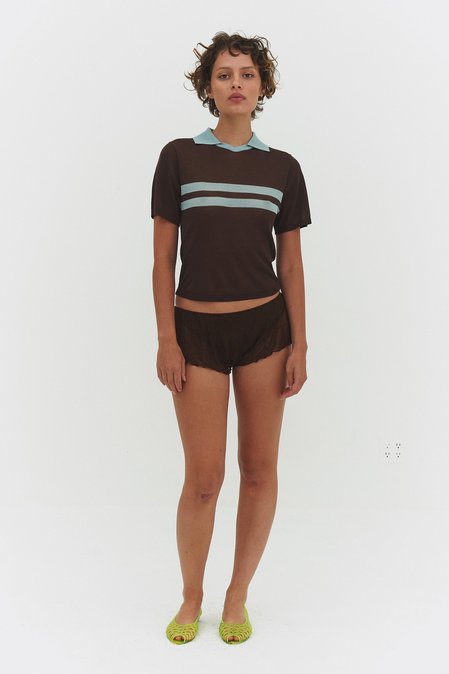 ARACI Knit Top In Cocoa Cream