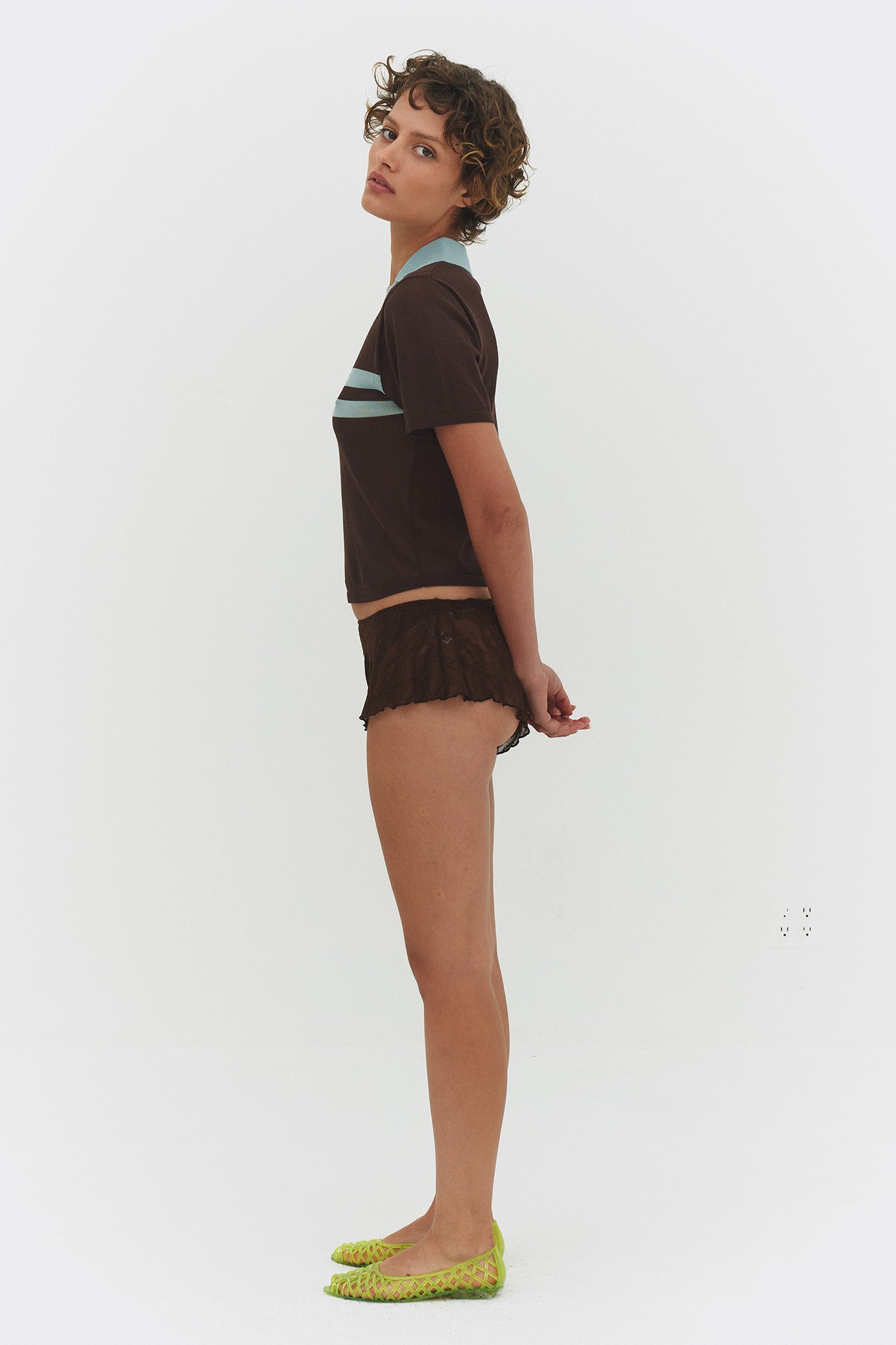 ARACI Knit Top In Cocoa Cream