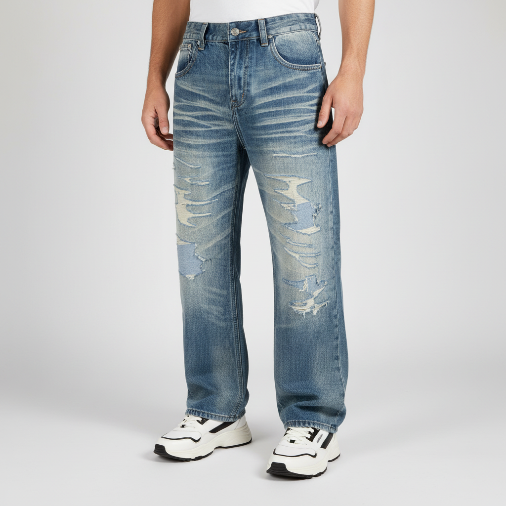 Sandwash Patchwork Denim