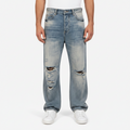 Light Wash Destroyed Denim