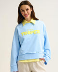 Saint Tropez Embroidered Baby Blue Sweatshirt
