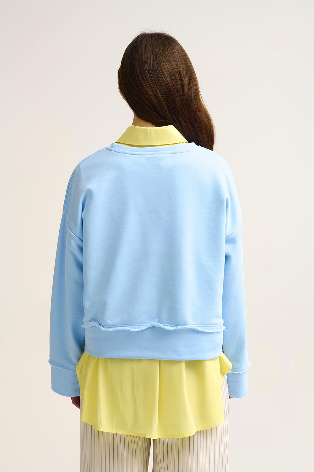 Saint Tropez Embroidered Baby Blue Sweatshirt