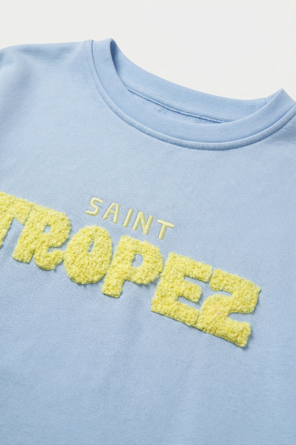 Saint Tropez Embroidered Baby Blue Sweatshirt