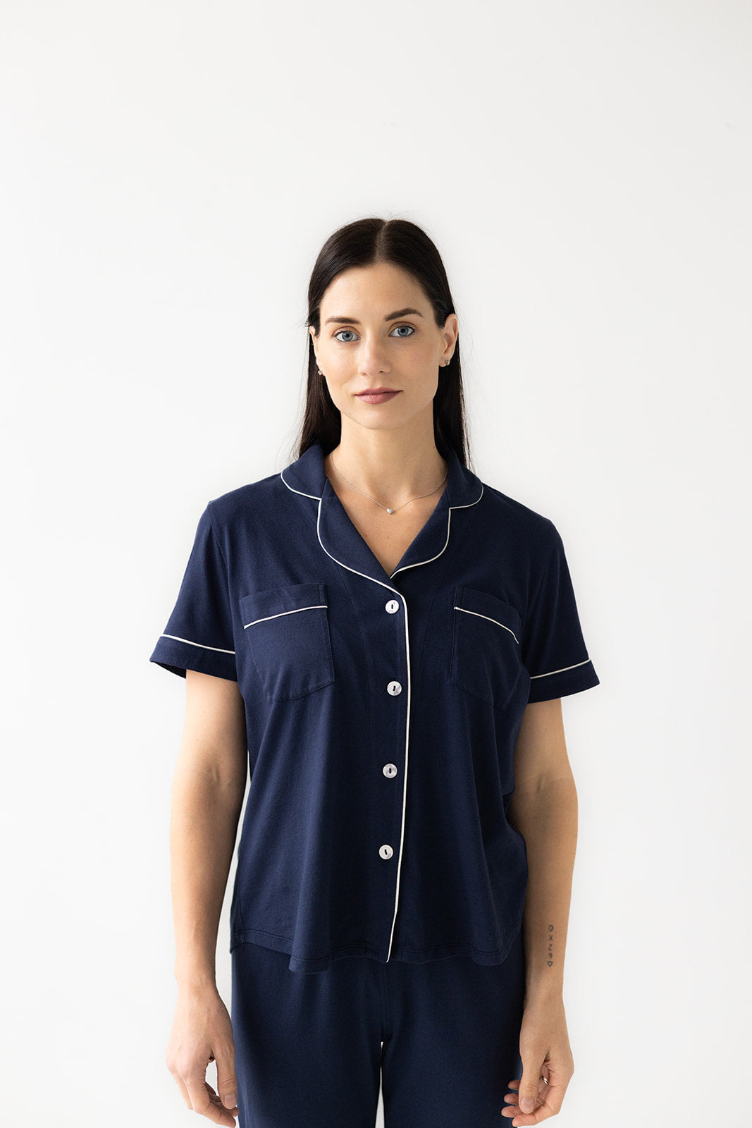 Salua Classic Luxury Capri Pajamas in Brushed Pima Cotton