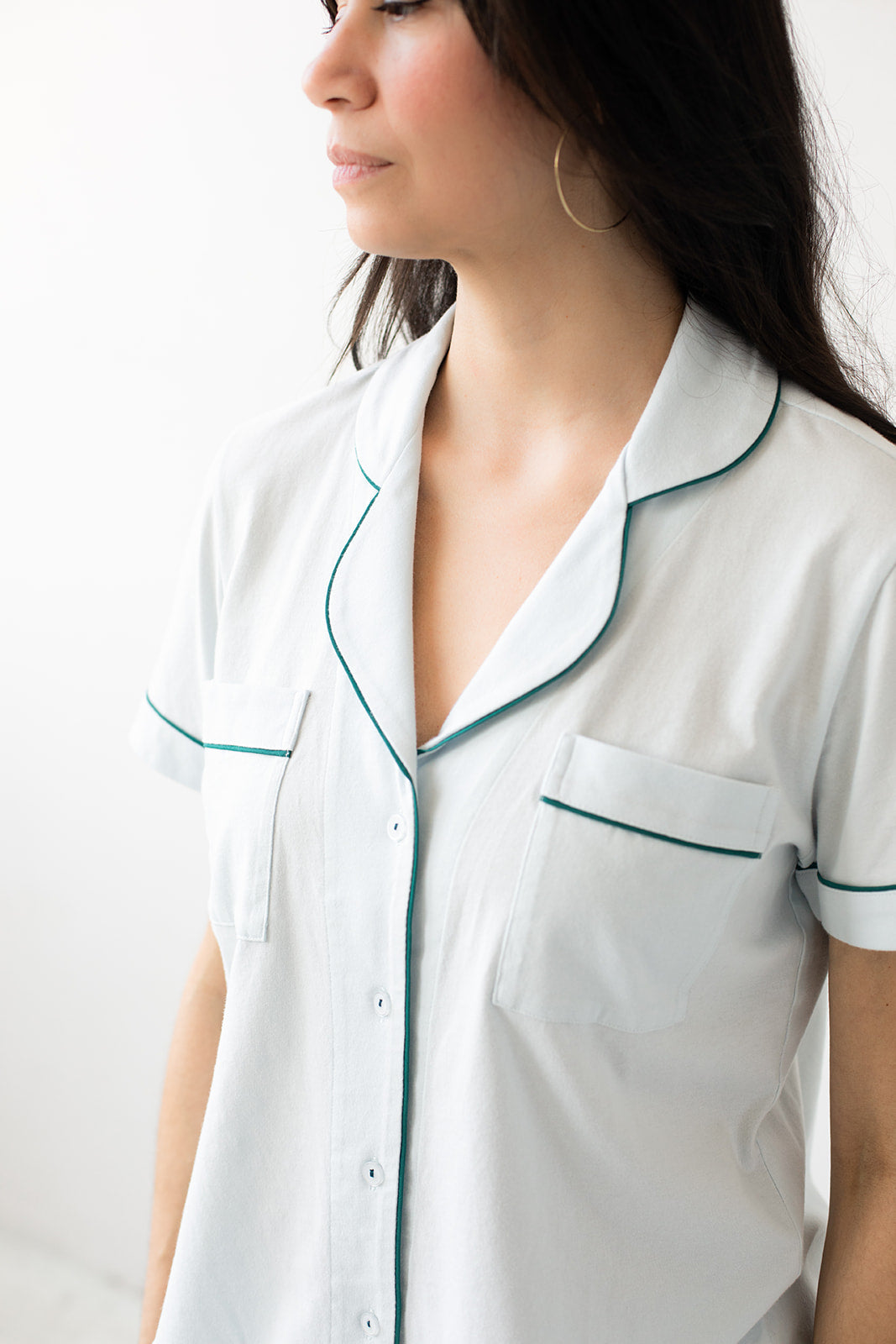 Salua Classic Luxury Shorties Pajamas in Brushed Pima Cotton
