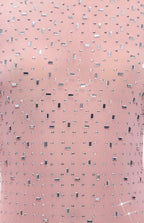 Sasso Diamante Mesh Maxi Dress Pink