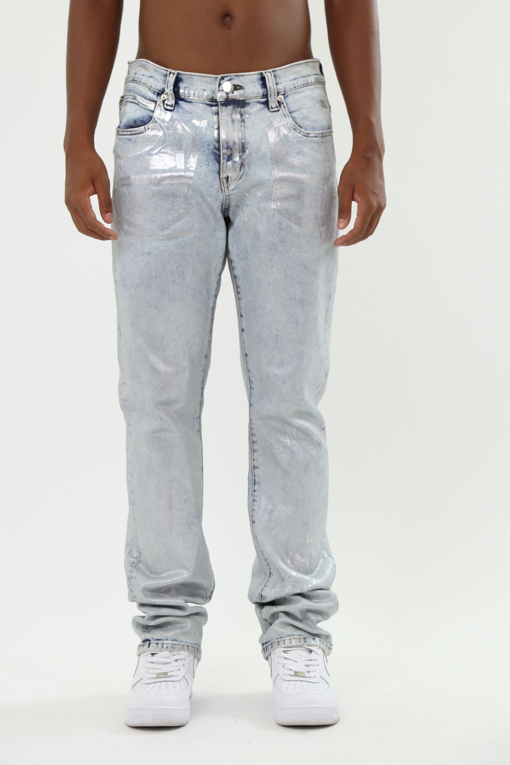 Foil Wash Stacked Jeans | ASJ08