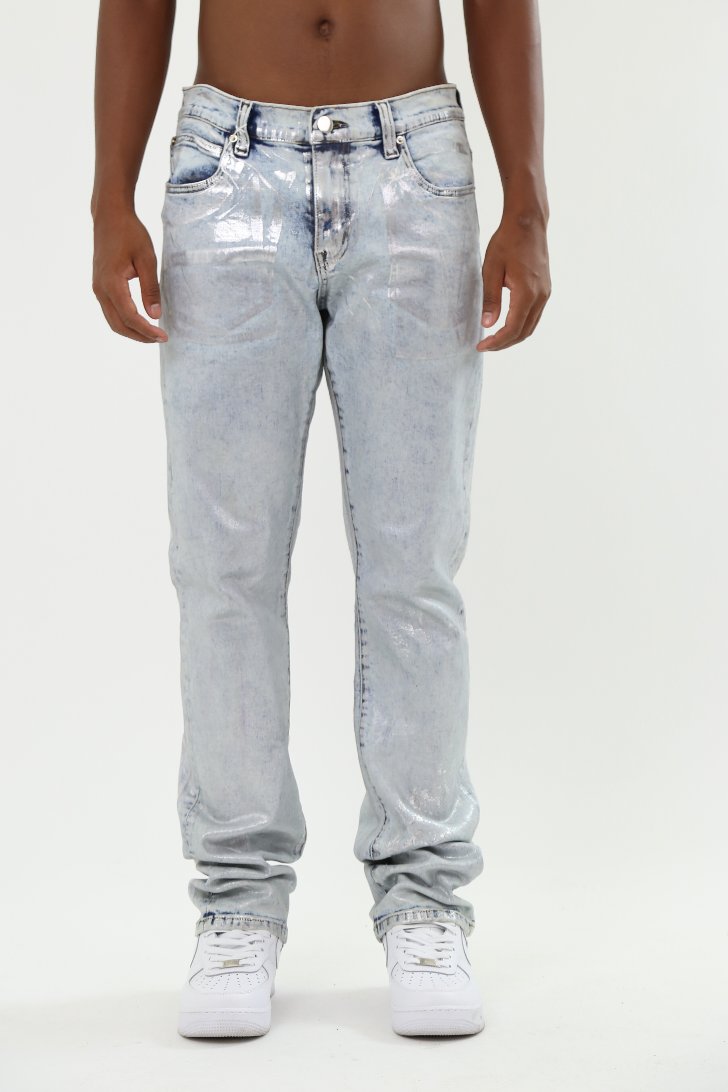 Foil Wash Stacked Jeans | ASJ08
