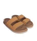 Oasis Society Sienna Cognac Double Strap Slide Sandals