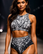 PEARLS Swim Top & High Waist Bikini