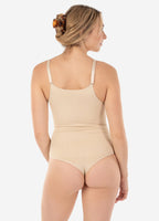 Seamless Shaping Body Suit with Thong Bottom Nude