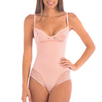 Bodysuit Shaper with Sexy Lace Detail Blush