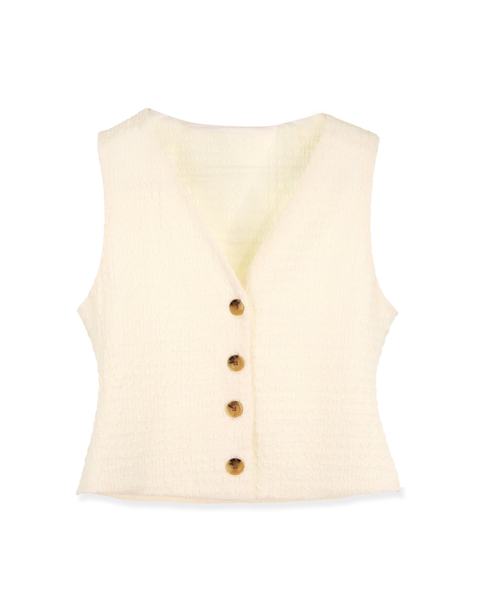 Crinkle Cream Vest