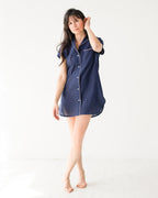 Shawl Collar Boyfriend Shirt
