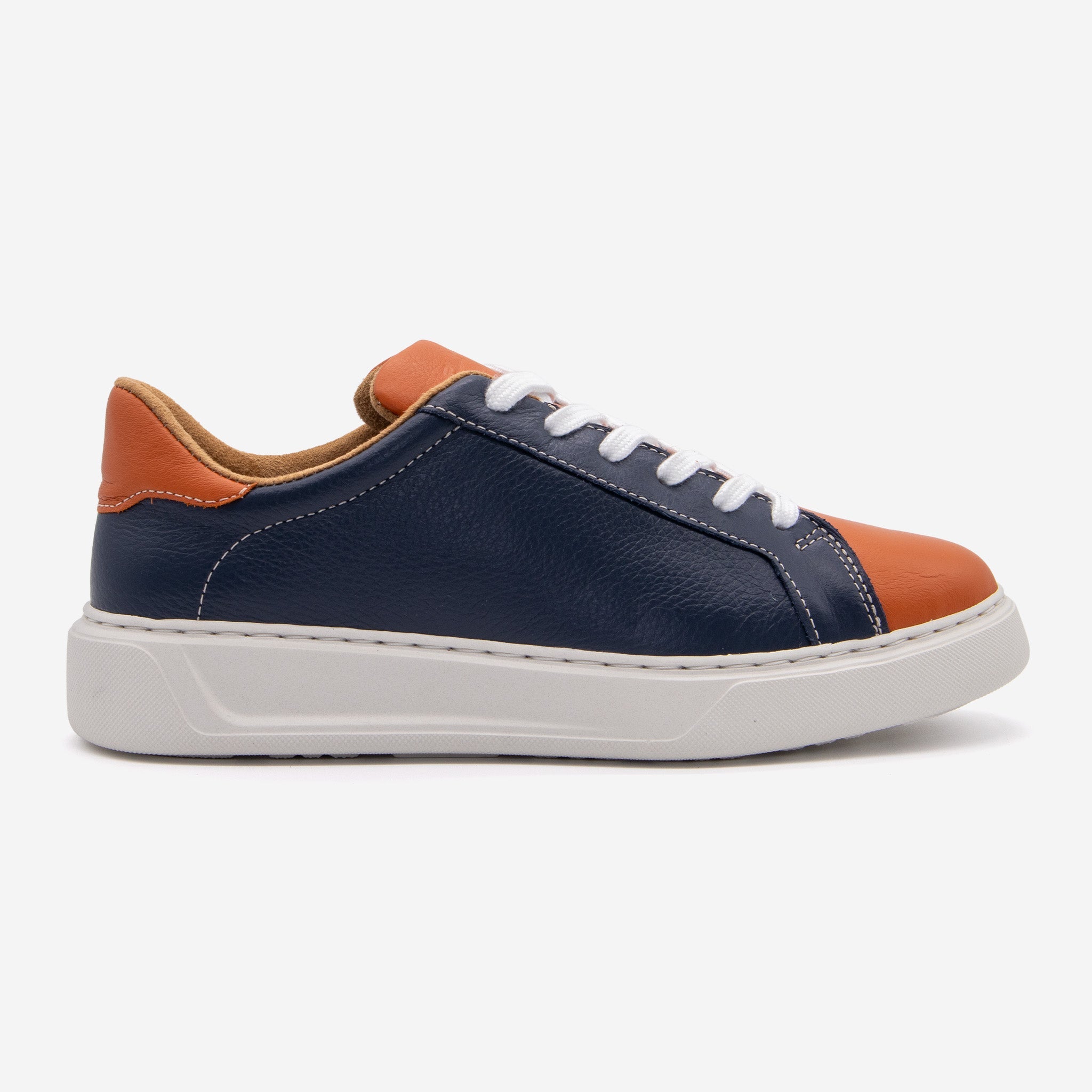 Heritage Gameday Sneaker | Navy + Orange
