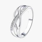 Hollywood Sensations Crystal Braided Ring