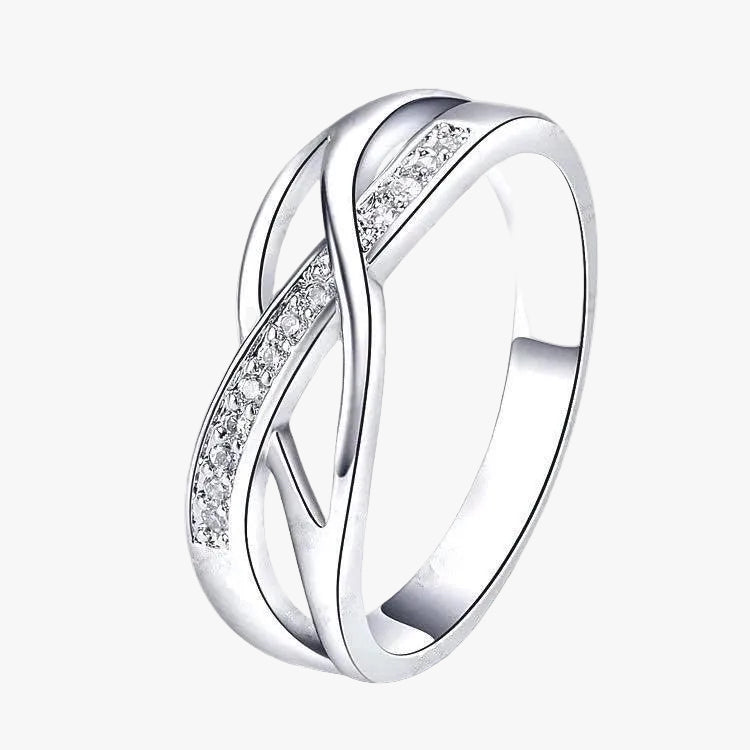 Hollywood Sensations Crystal Braided Ring