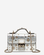 SUSU Small Leather Crossbody Bag | Silver Purse