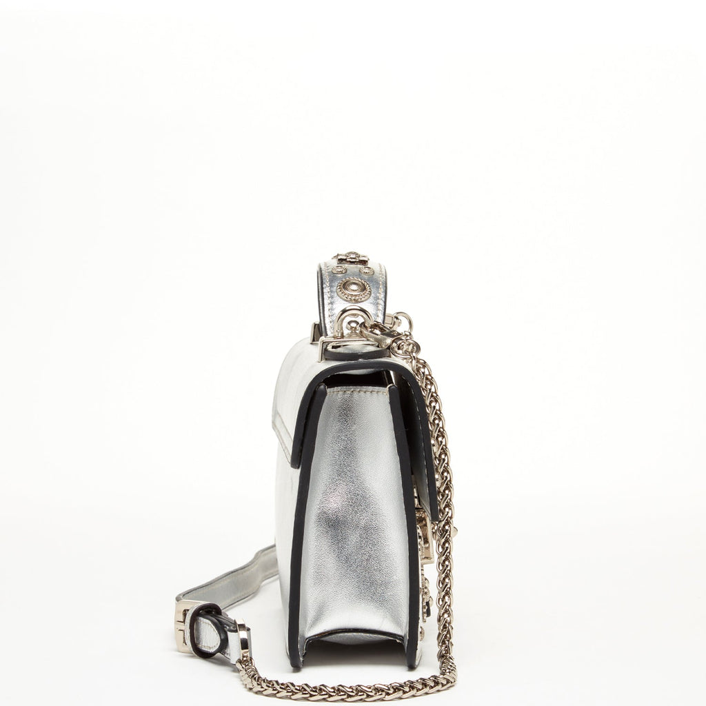 SUSU Small Leather Crossbody Bag | Silver Purse