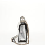 SUSU Small Leather Crossbody Bag | Silver Purse