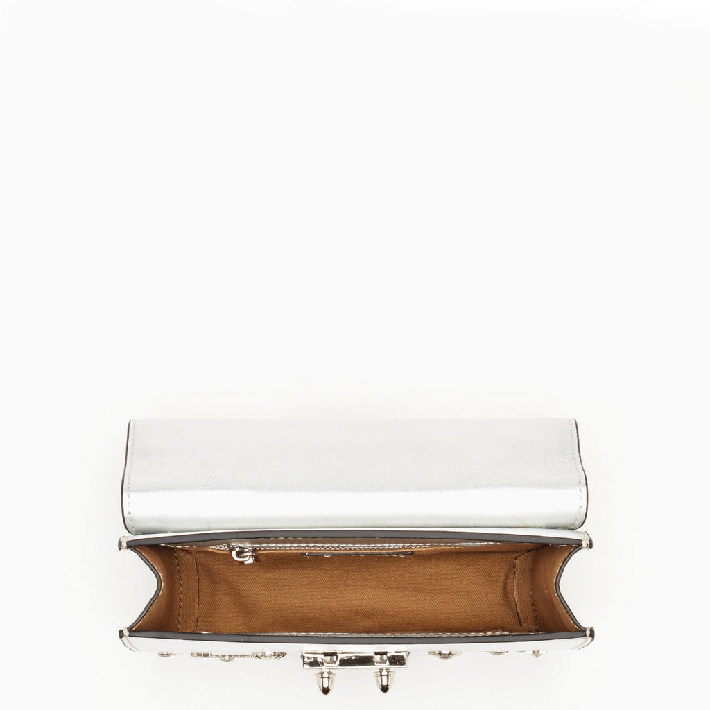 SUSU Small Leather Crossbody Bag | Silver Purse