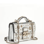 SUSU Small Leather Crossbody Bag | Silver Purse
