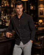 Cinqo 'Single Shot' Long Sleeve Shirt | Black