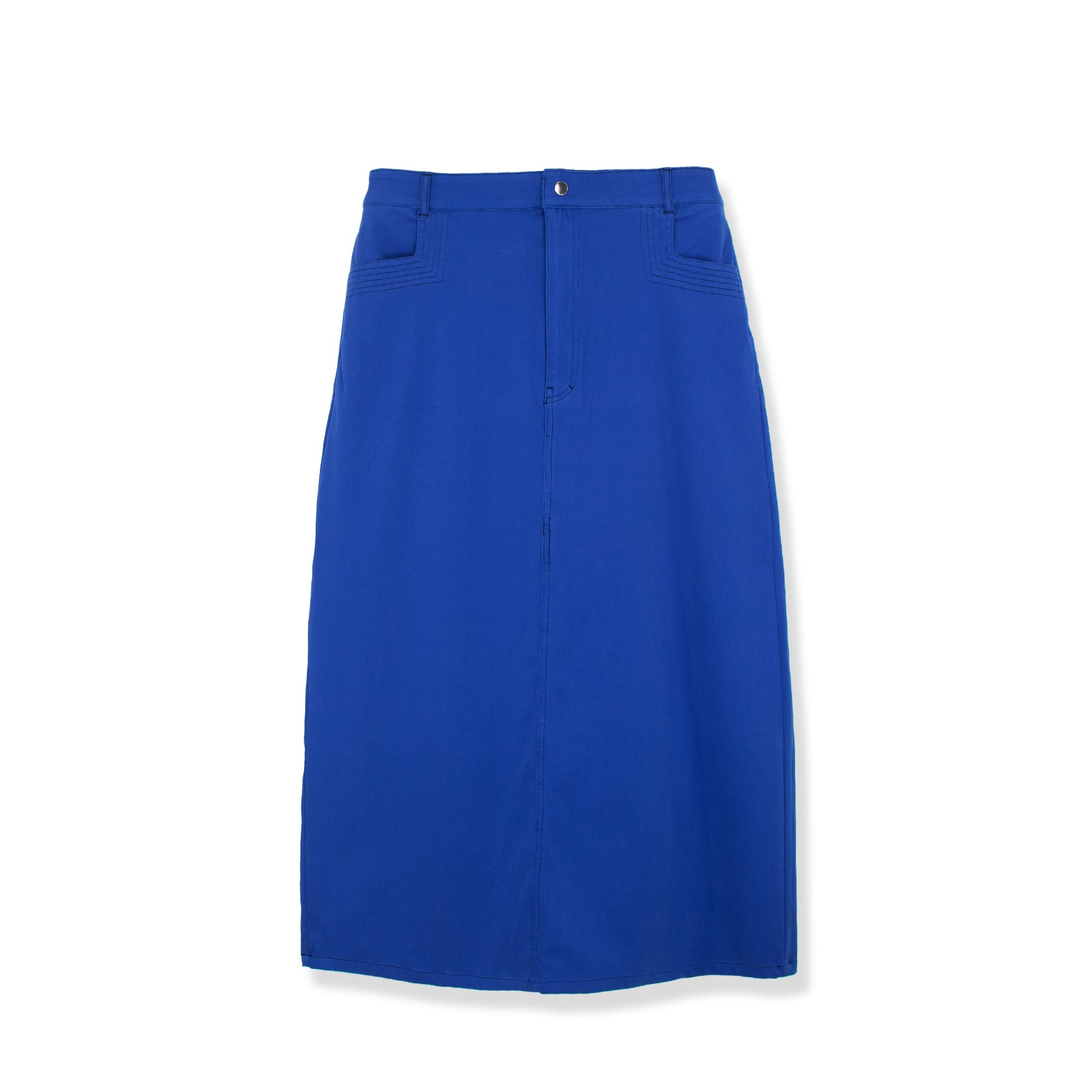Stretch Colored Denim Skirt
