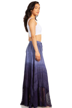 Lyra Bohemian Soft Brocade Rayon Tiered Embroidered Flowy Long Skirt