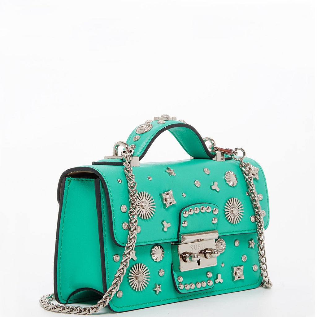 Small Leather Crossbody Bag | Green Purse