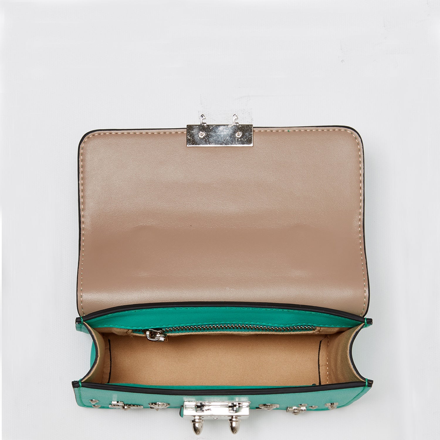 Small Leather Crossbody Bag | Green Purse