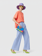 Striped Wide-Leg Pants, Hamptons | BYMANYC ® New York