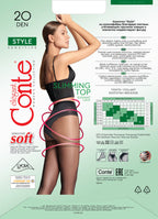 Tights Conte Style 20 Den | Ajour Control Top