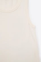 Super Soft Knitted Basic Tank in Cream