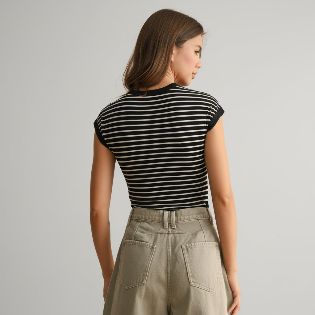 Striped Ribbed Knit Bodysuit | 2 Color Ways