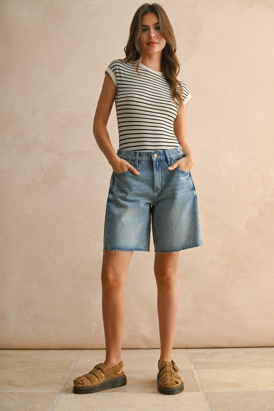 Striped Ribbed Knit Bodysuit | 2 Color Ways