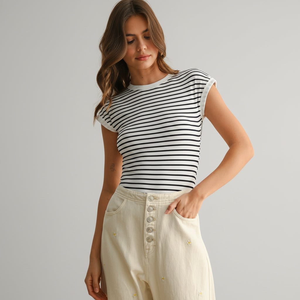 Striped Ribbed Knit Bodysuit | 2 Color Ways