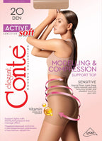 Shaping Support with Vitamin E Tights Conte Active Soft 20 Den