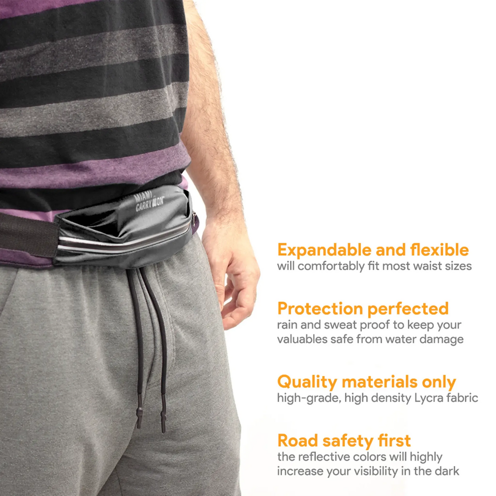 Miami Carry On® Water-Resistant Workout Belt Bag