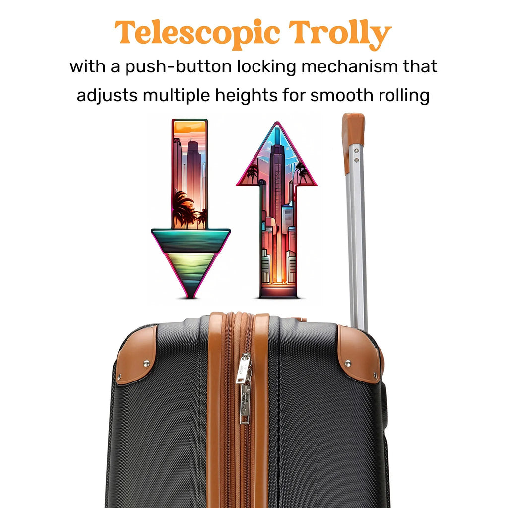Collins 3-Piece Expandable Retro Luggage Set