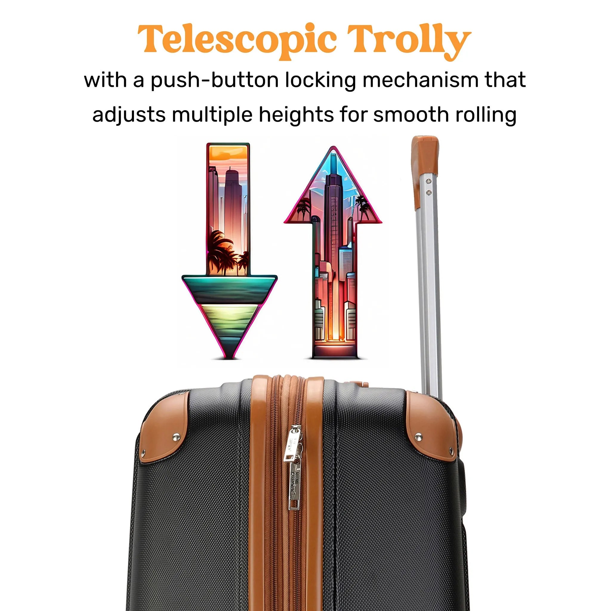 Collins 3-Piece Expandable Retro Luggage Set