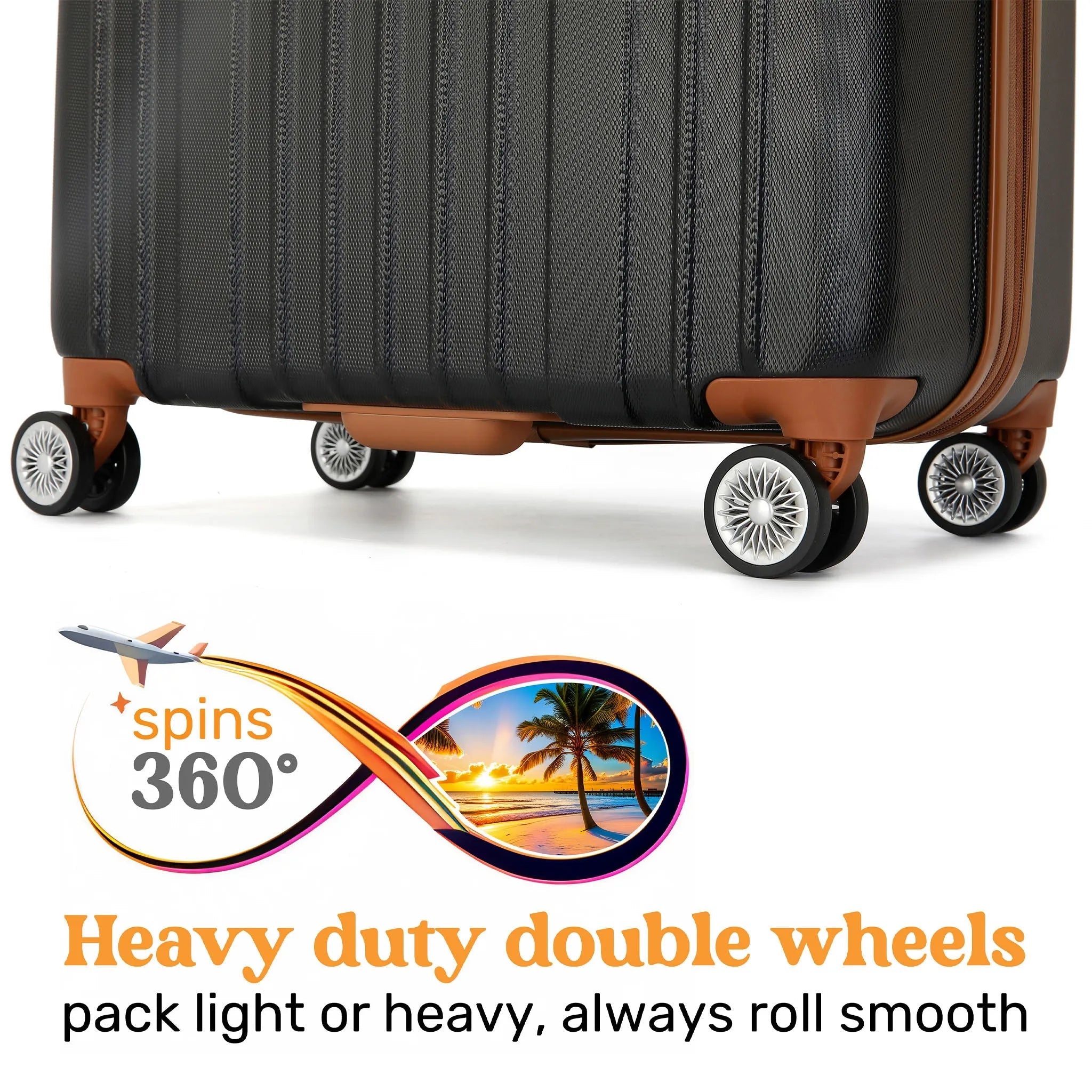 Collins 3-Piece Expandable Retro Luggage Set