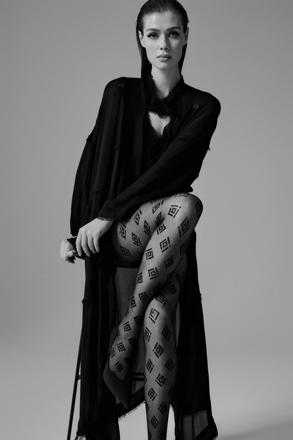 Fantasy Tights Conte Ingrid with Geometric Pattern