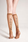 Fantasy Knee Highs Conte True Love with Elastic Band and Printed Design